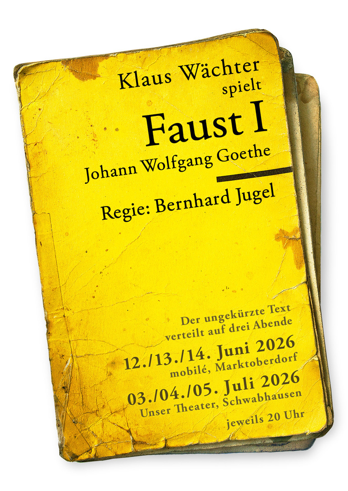 Ein Buch aus dem Reclamverlag im typischen Gelb mit dem Titel "Faust" | © Christine Ott